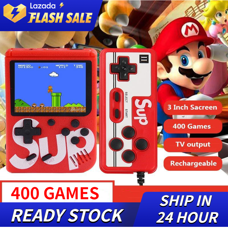 2 Player 400 Game Handheld Game Console  Retro Mini Gameboy Game 3.0 inch Game Console +Gamepad 2 Players Doubles