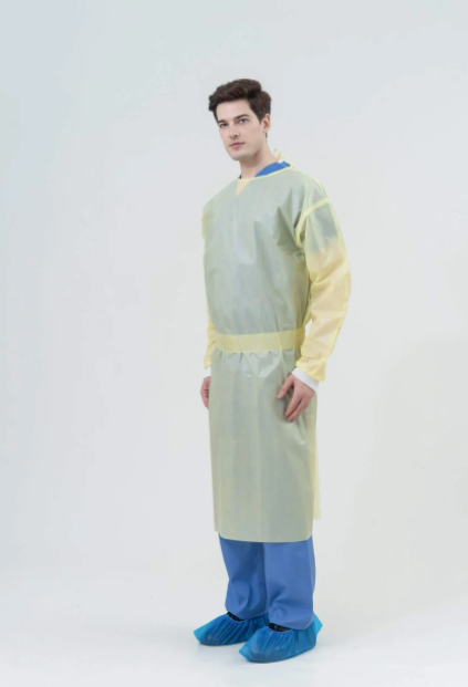 (Bundle of 2) AAMI Level 4 PP+PE 36gsm High Risk Isolation Gown with Tape (Choice of Free Gift included with every purchase)