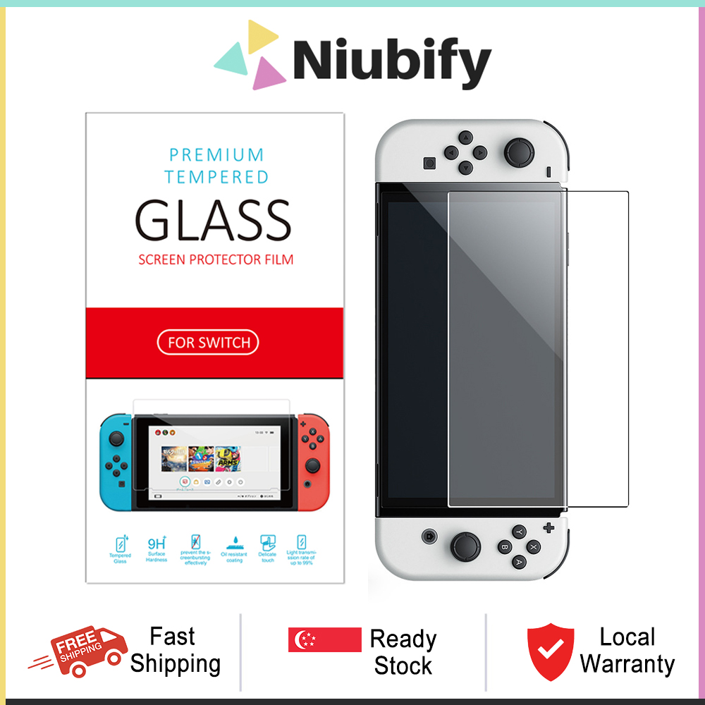 NIUBIFY Nintendo Switch OLED Tempered Glass Screen Protector, HD Anti Scratch 0.33mm 9H Hardness Tempered Glass Protective Film for Nintendo Switch Nintendo Switch Lite Nintendo Switch OLED [Local War