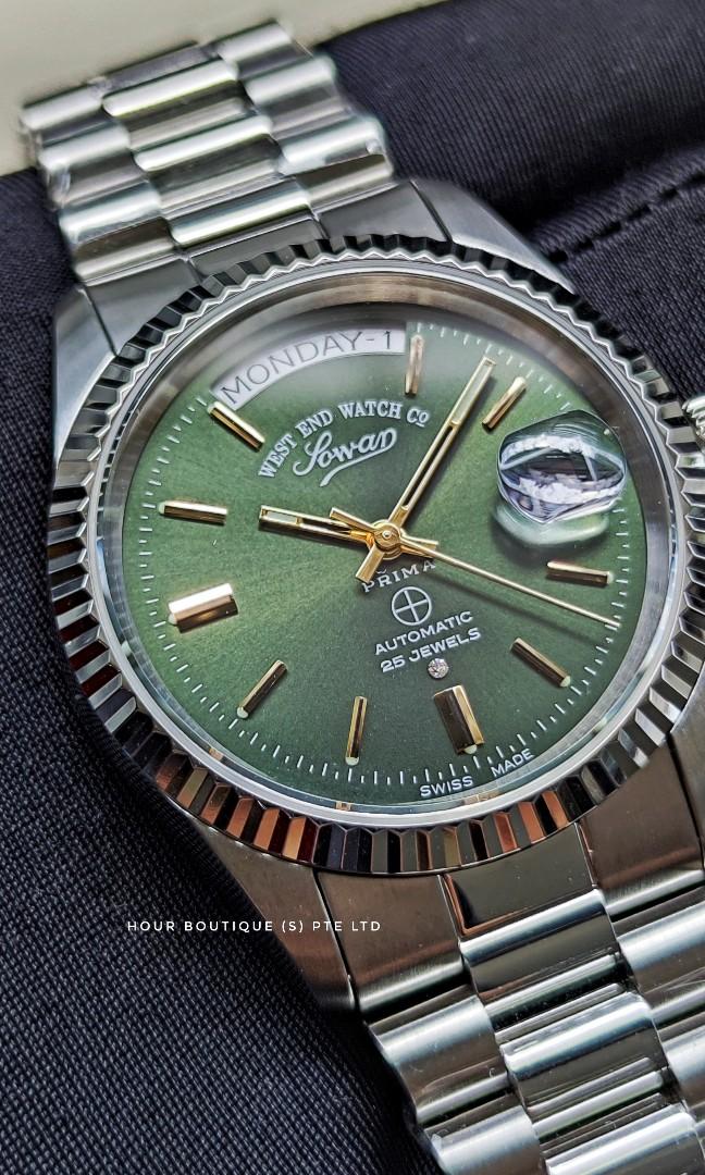 Brand New Westend Watch Co. Green Sunburst Dial Swiss Made Automatic Watch